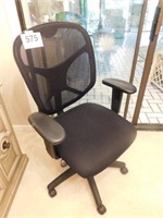 Black ergonomic office chair w/3 separate control