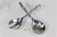 Polished Aluminum Salad Set