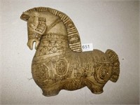 Plaster Roman Trojan Horse wall plaque
