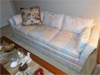 Baker Furniture 3 cushion pastel floral couch,