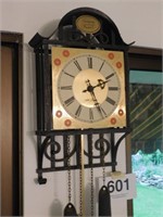 Seth Thomas pendulum wall clock w/ chain weights
