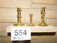 5 Baldwin solid brass candlesticks, Historic