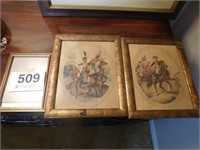2 Revolutionary War print depictions of soldiers