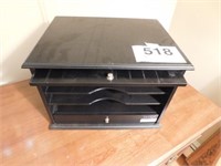 Divoga 5 tier desk organizer, black, front slides