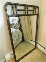 Bamboo style framed mirror,  24 x 48