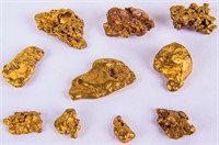 Lot of 10 Natural Gold Nuggets 4.3 dwt
