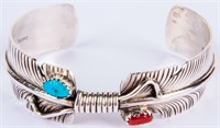 Jewelry Sterling Silver Feather Cuff Bracelet