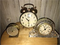 Vintage windup Alarm clock and more