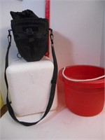 SunDog Gear Bag, White Foam Cooler, and Red Sand