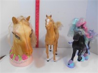 3 Children Toy Horses