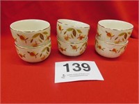 Jewel Tea Autumn Leaf 6 custard cups