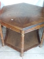 Vintage hexagonal end table