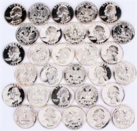 Coin 1960's Proof Silver Washington Quarters 30 Pc