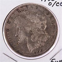 Coin 1900 O Over CC   Morgan Silver Dollar Fine