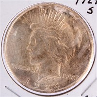 Coin 1924-S Peace Silver Dollar AU