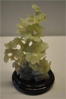 Asian Bird & Foliage Jade Sculpture
