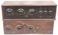 2 WOODEN 20TH CENTURY RADIOS FOR PARTS OR REPAIR