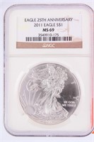 Coin 2011  American Silver Eagle NGC  MS69