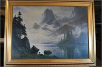 Mountain Out of the Mist by Beirstadt 44 x 58