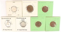 20TH C. GUATEMALA SILVER & COPPER COINS