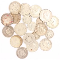 MIXED 20TH CENTURY CUBAN SILVER COINS