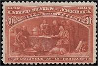 US stamp #233,235,236,239 Mint DG VF CV $400