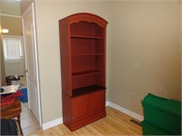 SOLID WOOD BOOK CASE with bottom cabinet