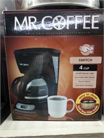 Mr Coffee 4 cup coffee maker NIB