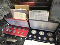 4 BOXED PROOF SETS OF COINS