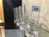 4 X ROYAL DOULTON CRYSTAL WATER GLASSES