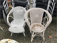 2 WHICKER CHAIRS