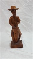 Two (2) vintage wooden figurines