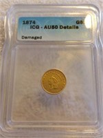 1874 $1 Gold