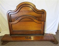 Victorian double bed, curved foot board