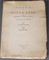 Garcia Lorca. POETA EN NUEVA YORK. 1940.