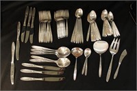 65Sterling Flatware Set setting Rose Solitaire