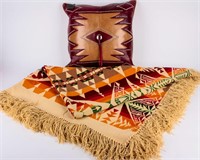 Pendleton Fringed Blanket & J. Colter Pillow