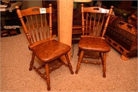 2 HARDROCK MAPLE CHAIRS BY DINAIRE