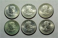 6 - 1979 SUSAN B ANTHONY DOLLAR COINS