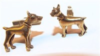 Pair Of Sterling Silver Dog Cuff Links