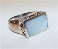 Sterling Silver And Mother Of Pearl Ring