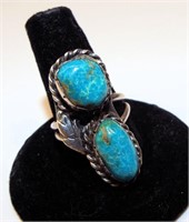 Sterling Silver And Turquoise Ring