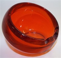 Mid Century Ohio Valley Orange Glass Bowl