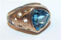 Sterling Silver Ring With Blue Stone