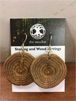 THE WOOD LOT HAND CRAFTED STERLING & WOOD EARRINGS