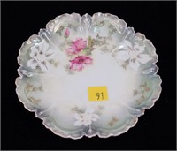 Lot, 6" R.S. Prussia plates with pink floral