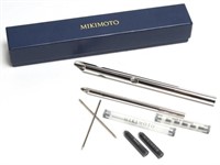 Mikimoto Silver-Tone Metal Pen & Pencil Set MIB