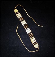 Indian hairpipe bone choker necklace