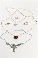 6 Costume Jewelry Articles, incl. Sterling Silver