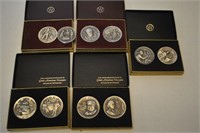 5 LONGINES & WITTNAUER Sterling COIN SETS